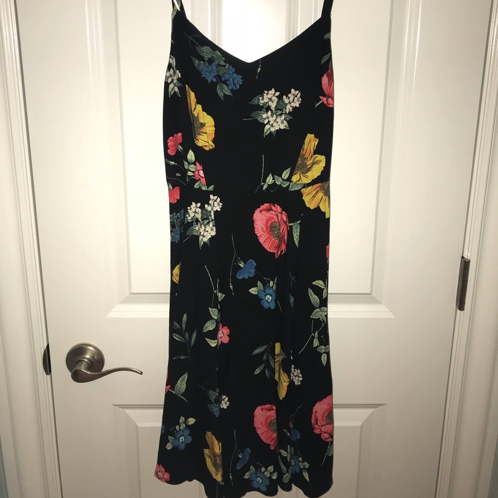 Black floral dress